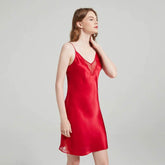 Silk Nightgown - Sleeveless Lace Retro Sexy Sleepwear 2025 - LANI SILK